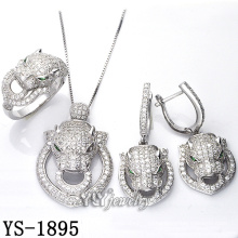 Micro Pave CZ 925 Sterling Silber Leopard Form Schmuck (YS-1895)